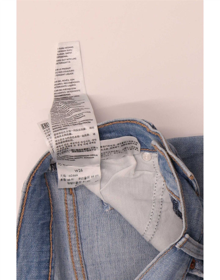 Γυναικείο τζιν σορτς Levi's Distressed Small W26 μπλε βαμβακερό