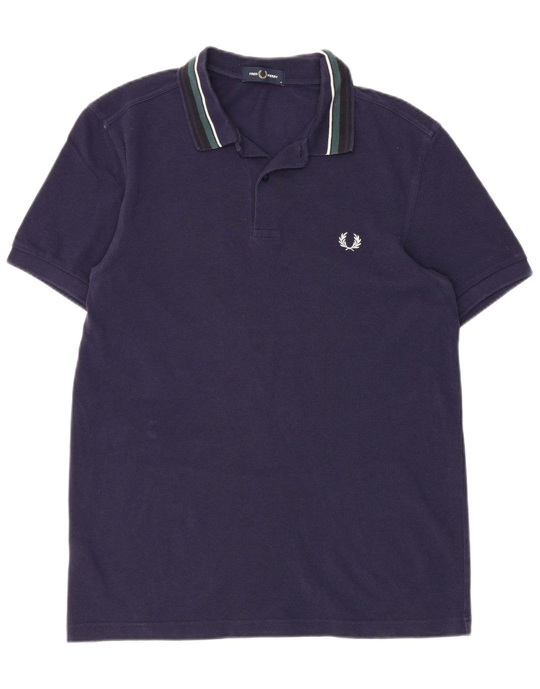 Fred Perry Ανδρικό πουκάμισο πόλο μεσαίου μπλε βαμβακερό