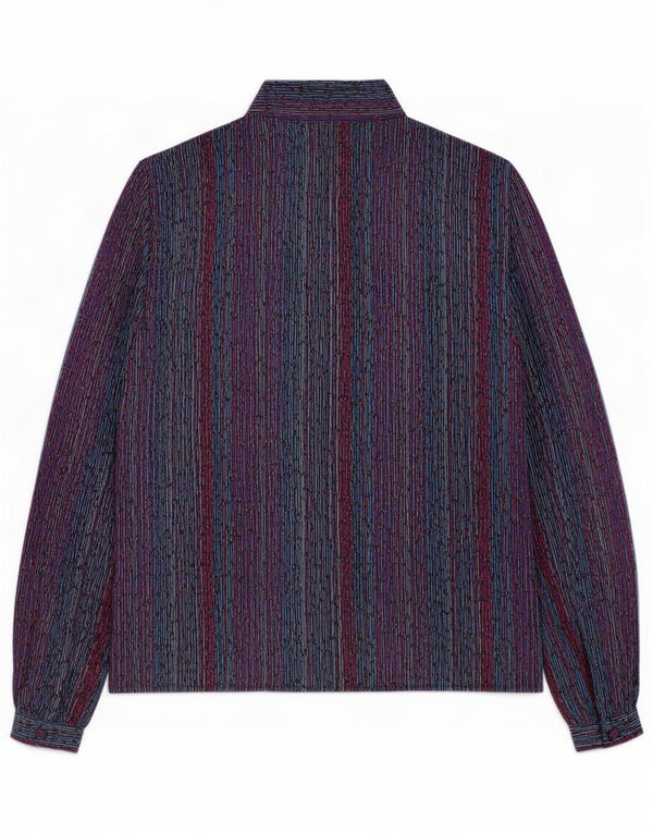 Vintage Womens Shirt Blouse UK 16 Large Multicoloured Pinstripe