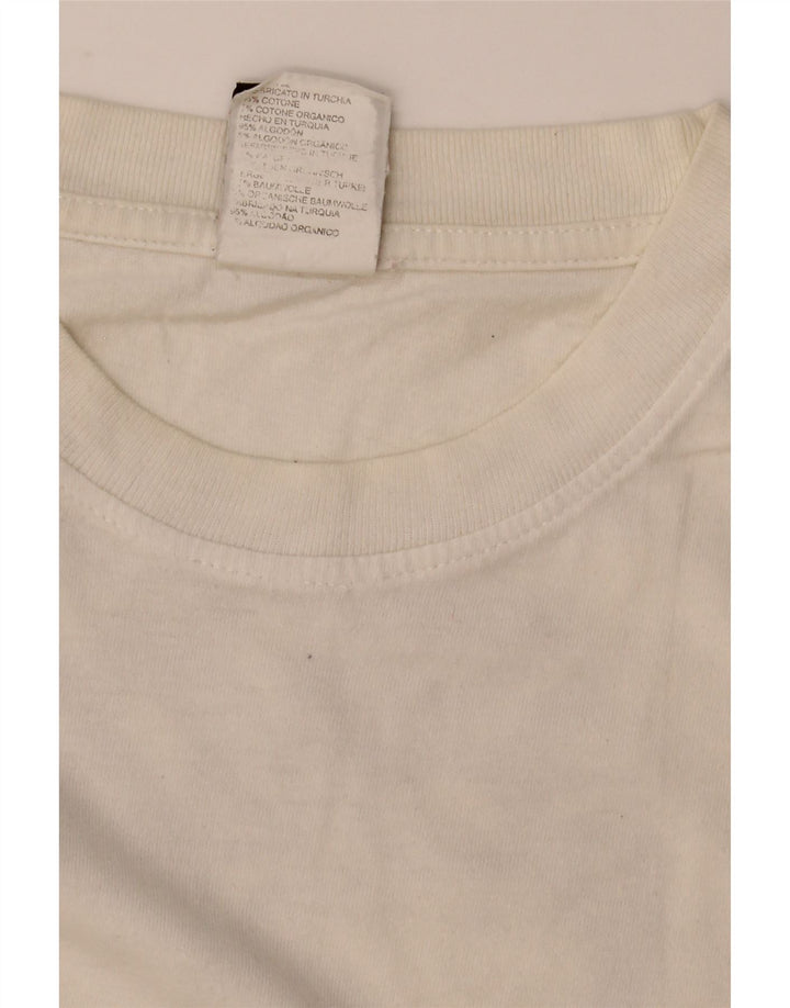 Ανδρικό γραφικό T-Shirt Timberland Top από μεσαίο λευκό βαμβακερό
