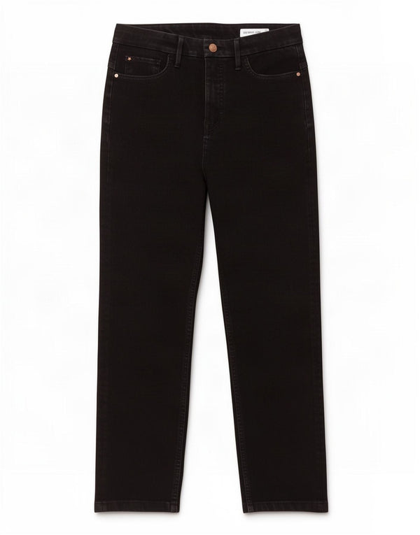 Marks & Spencer Γυναικεία Crop Straight Jeans UK 12 Medium W30 L26 Black
