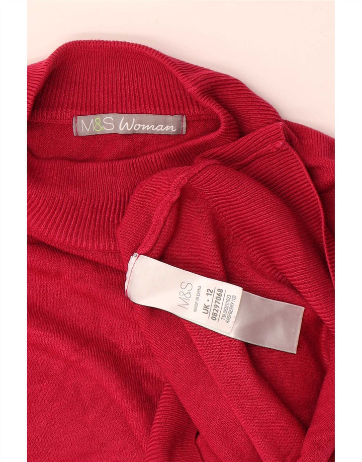 Marks & Spencer Γυναικείο πουλόβερ με λαιμό χελώνα UK 12 μεσαίο κόκκινο ακρυλικό