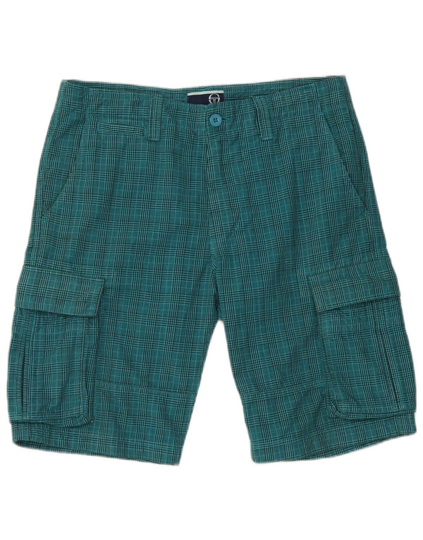 Sergio Tacchini Ανδρικό σορτς Cargo IT 48 Medium W32 Μπλε βαμβακερό