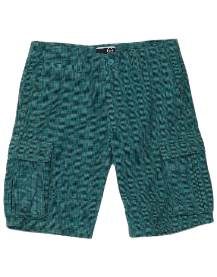 Sergio Tacchini Ανδρικό σορτς Cargo IT 48 Medium W32 Μπλε βαμβακερό