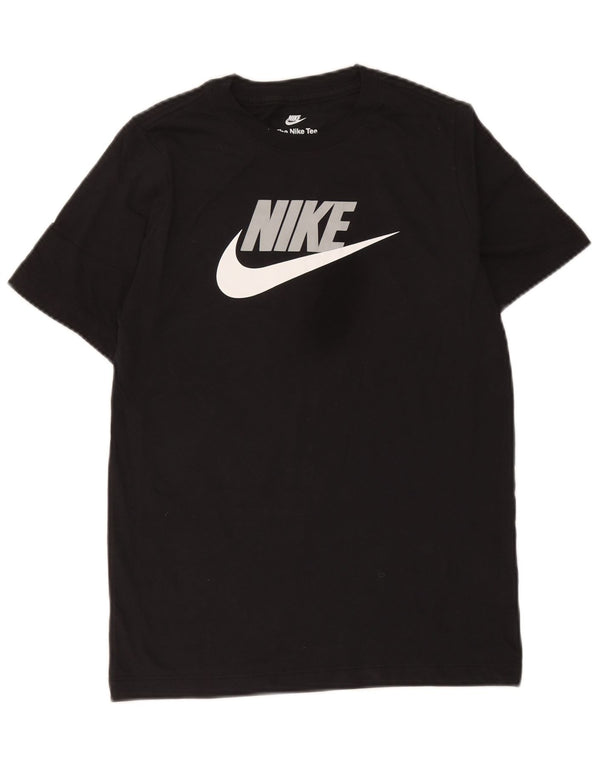 Μπλουζάκι Nike Boys Graphic T-shirt 12-13 ετών, μεγάλο μαύρο βαμβακερό