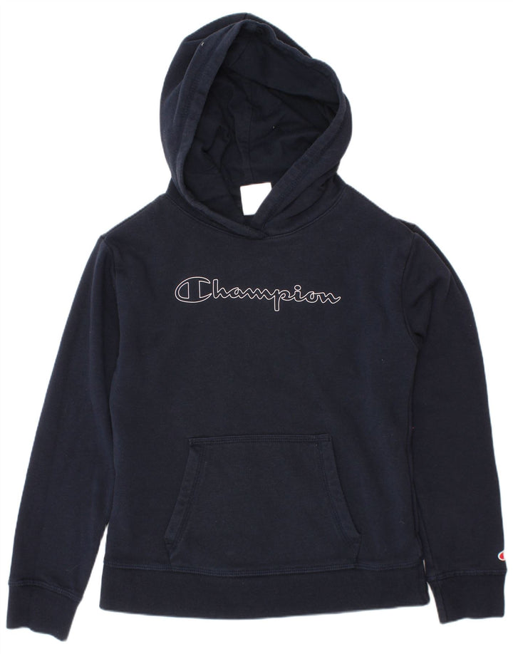 CHAMPION Γραφικά κουκούλα με κουκούλα για κορίτσια 9-10 ετών μεσαίο μπλε βαμβακερό