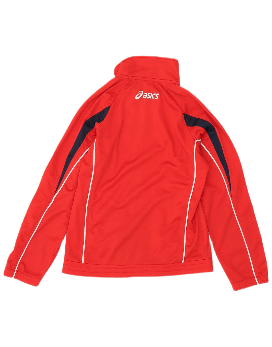 Γυναικεία αθλητική φόρμα Asics Top Jacket UK 8 Small Red Colourblock