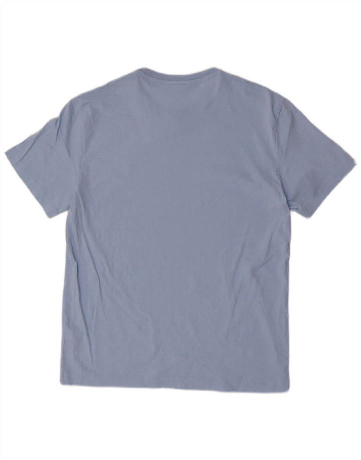 Ανδρικό μπλουζάκι Lacoste κανονική εφαρμογή Top size 4 Μεσαίο μπλε βαμβακερό