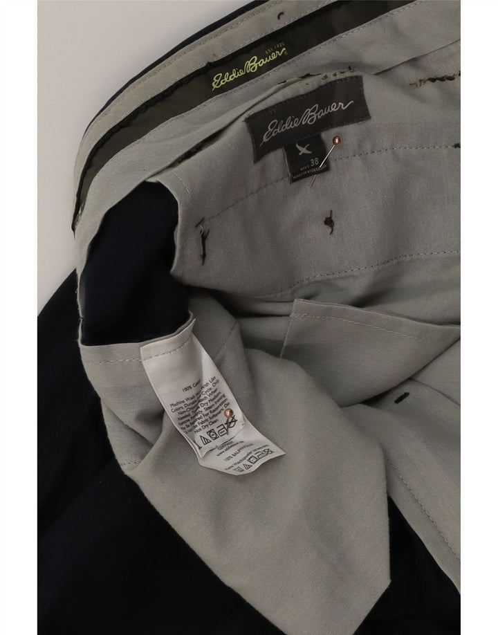 EDDIE BAUER Ανδρικό παντελόνι Chino με καρφίτσες W38 L36 μπλε βαμβακερό