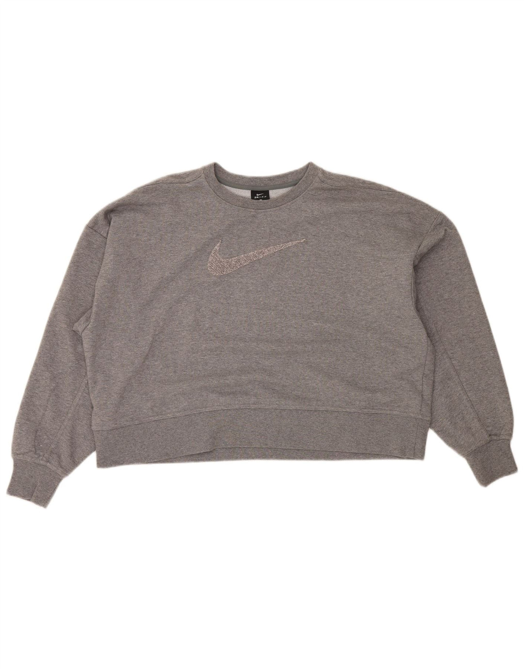 Γυναικεία NIKE Γυναικεία φούτερ με γραφικά Crop Jumper UK 16 Large Grey