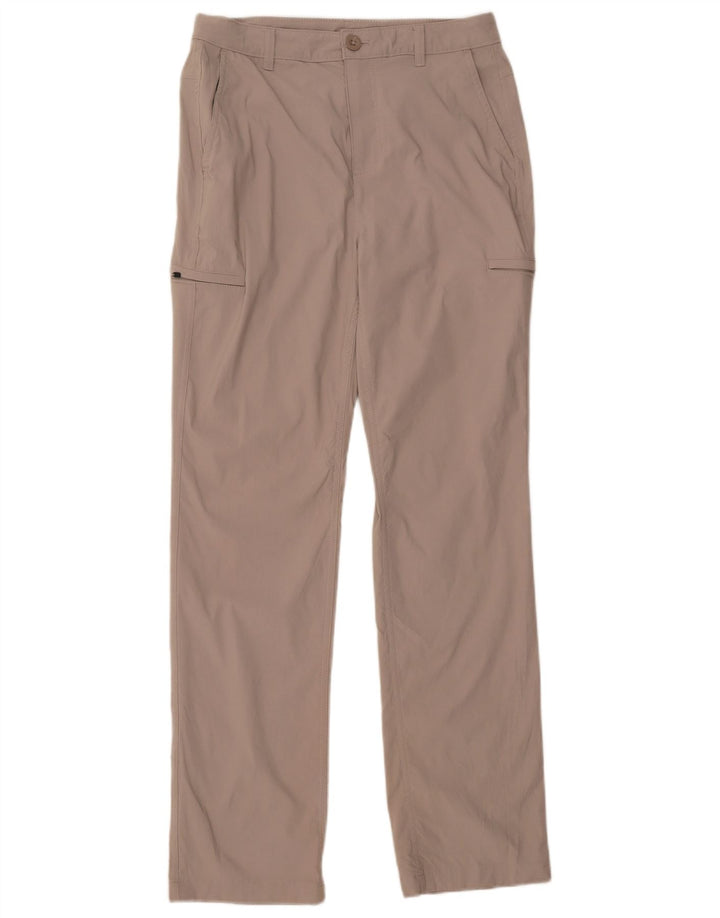 EDDIE BAUER Womens Straight Cargo Trousers US 8 Medium W30 L31 Grey Nylon