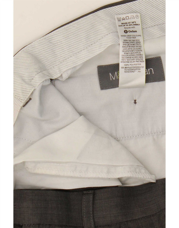Marks & Spencer Ανδρικό παντελόνι με καρφίτσα W34 L31 Μαύρο πολυεστέρα
