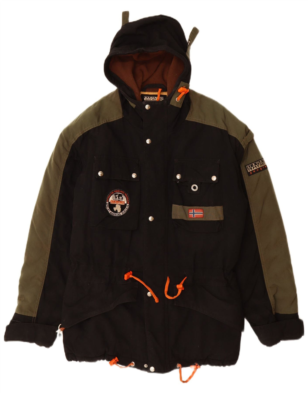 NAPAPIJRI Ανδρικό μπουφάν με κουκούλα αντιανεμικό UK 38 μεσαίο μαύρο πολυαμίδιο