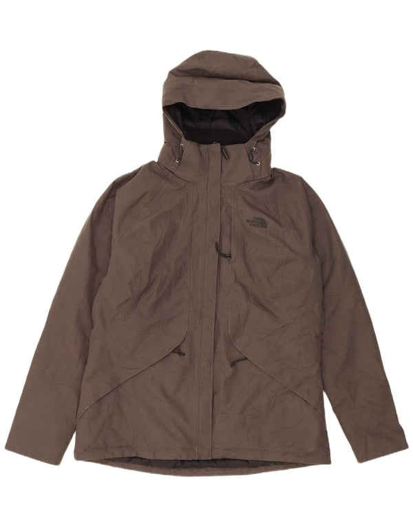 The North Face γυναικείο μπουφάν με κουκούλα αντιανεμικό UK 16 Large Grey Polyester