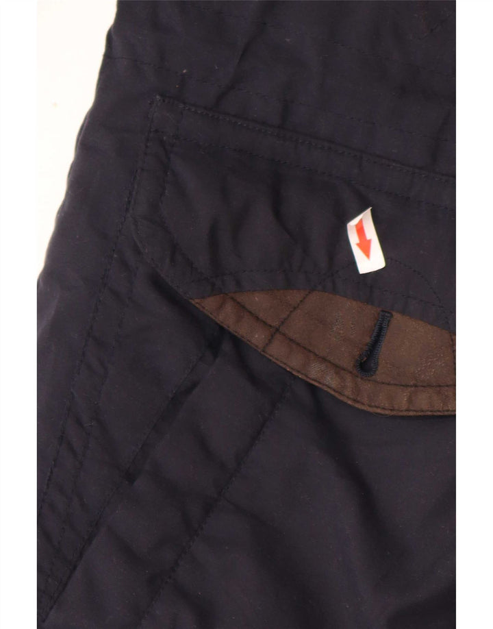 Vintage Ανδρικό παλτό αντιανεμικό UK 38 Medium Navy Blue Colorblock Πολυεστέρας