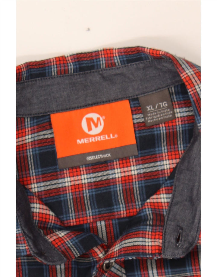 VINTAGE Mens Flannel Shirt XL Red Check Polyester Vintage Vintage and Second-Hand Vintage from Messina Hembry 