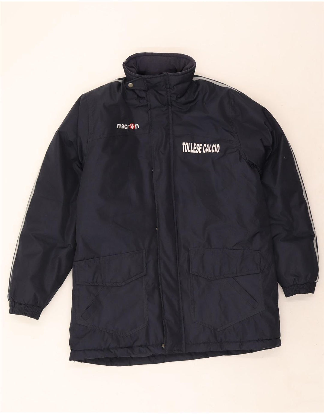 Macron Ανδρικό γραφικό μπουφάν με κουκούλα UK 40 Large Navy Blue Polyester