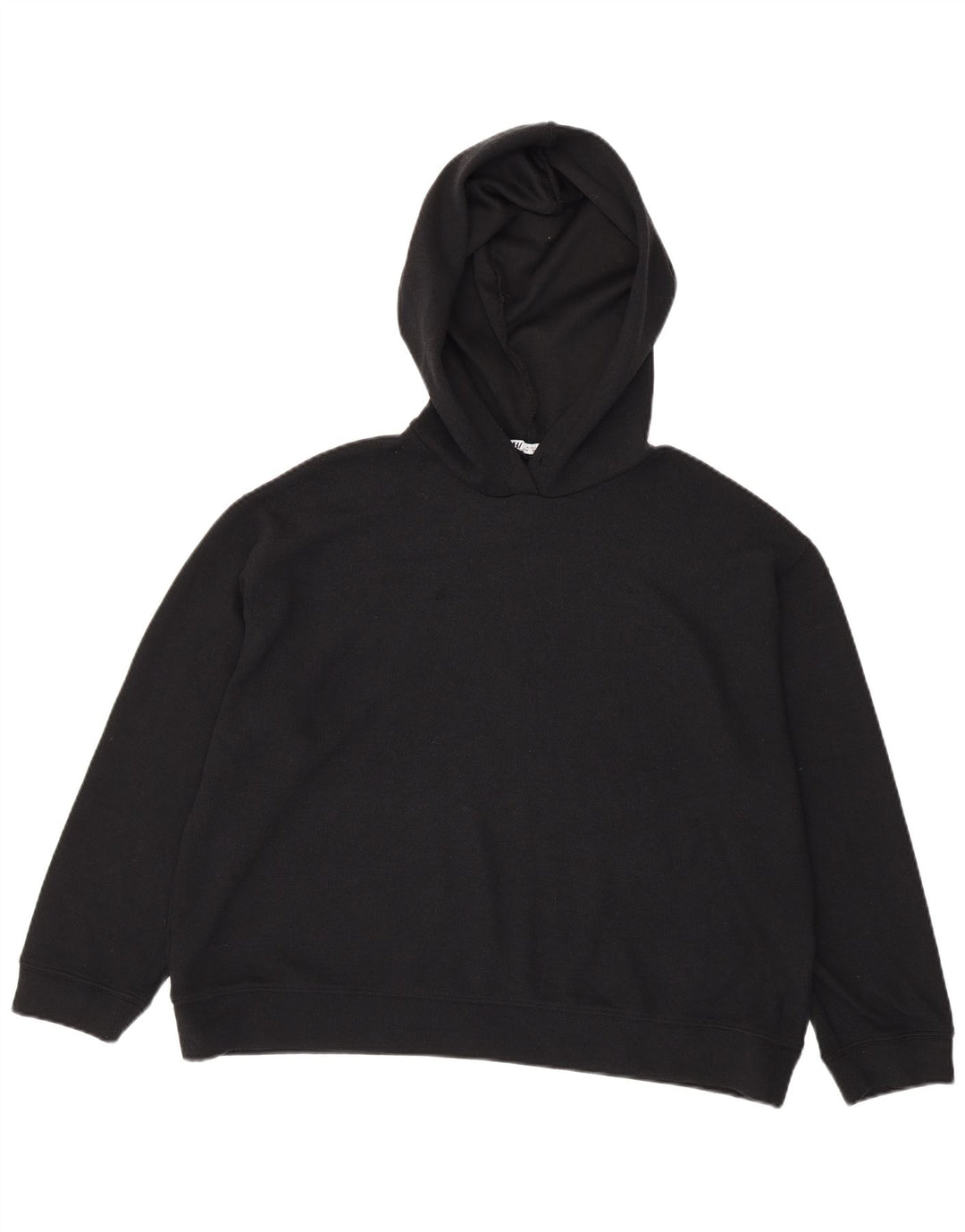Zara Γυναικείο Hoodie Jumper UK 16 Large Μαύρο Πολυεστέρας