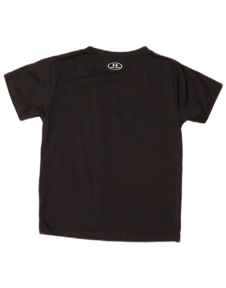 Γραφικό μπλουζάκι UNDER Armor Boys Heat Gear Top 6-7 ετών Μαύρο