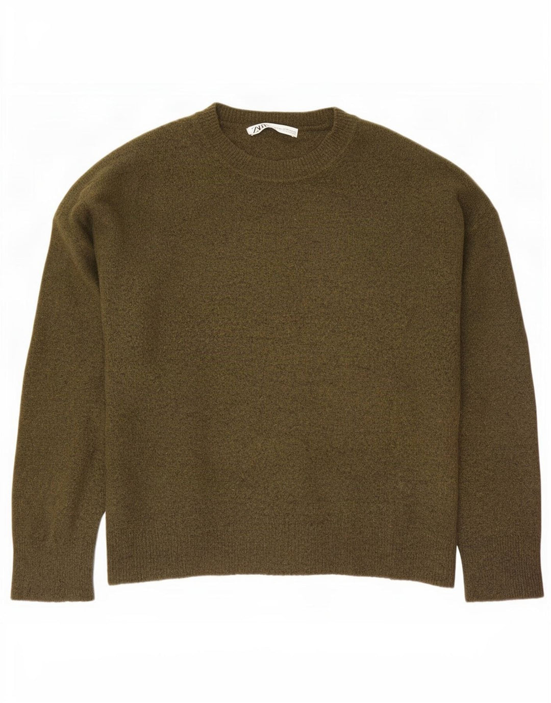 Ανδρικό πουλόβερ Zara Crew Neck Jumper XL Khaki Nylon