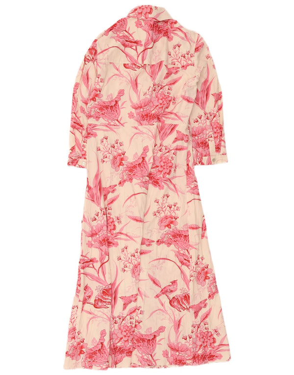 Zara Γυναικείο πουκάμισο 3/4 μανίκι UK 14 Medium Pink Floral