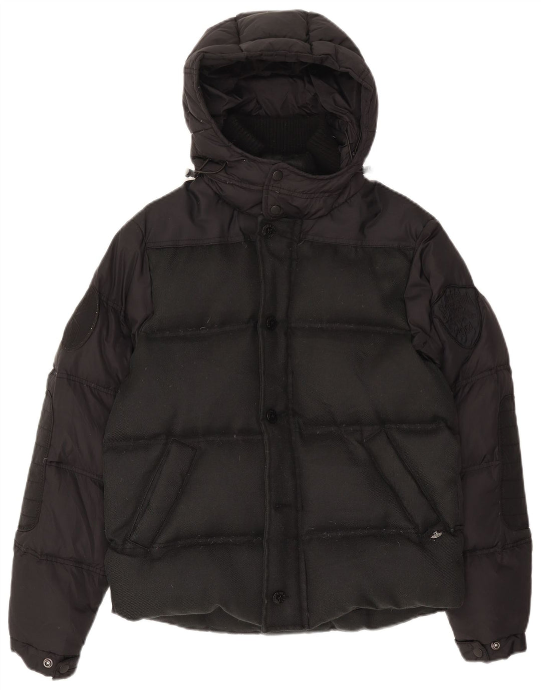 Ανδρικό μπουφάν με κουκούλα Scotch & Soda UK 38 Medium Black Nylon