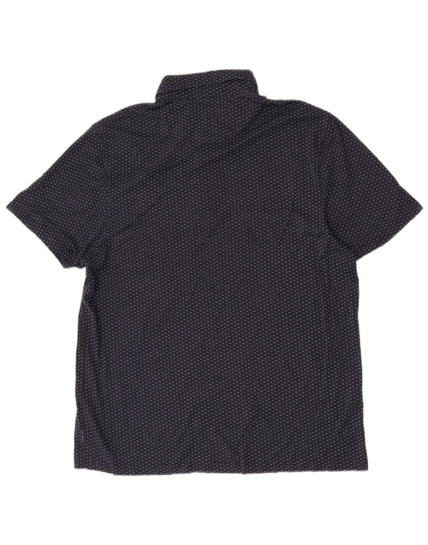 Ανδρικό μπλουζάκι πόλο Ted Baker, νούμερο 6 2XL, Βαμβακερό μπλε ναυτικό με στίγματα