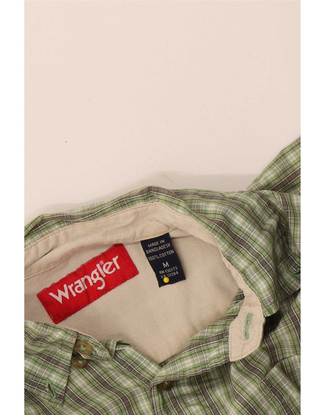 Ανδρικό κοντομάνικο πουκάμισο Wrangler Βαμβακερό σε μεσαίο πράσινο χρώμα