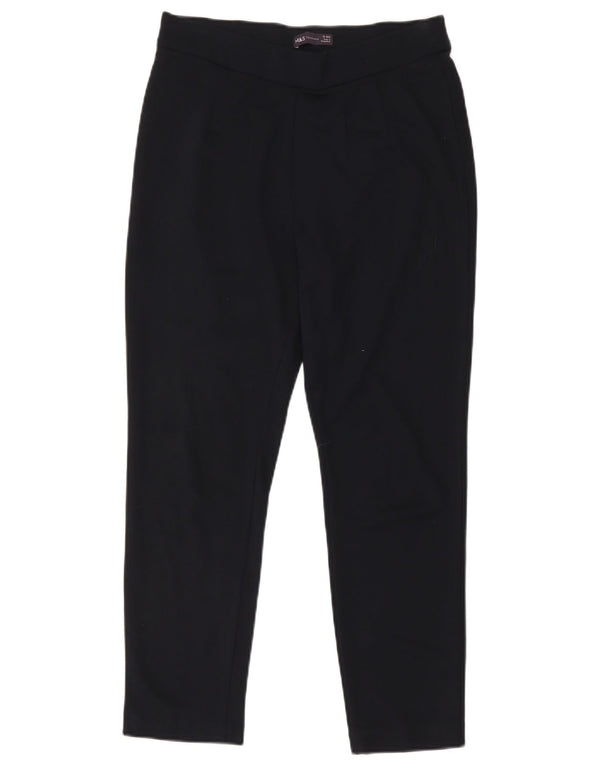 Marks & Spencer Γυναικείο Tapered Casual Παντελόνι UK 12 Medium W30 L26 Black