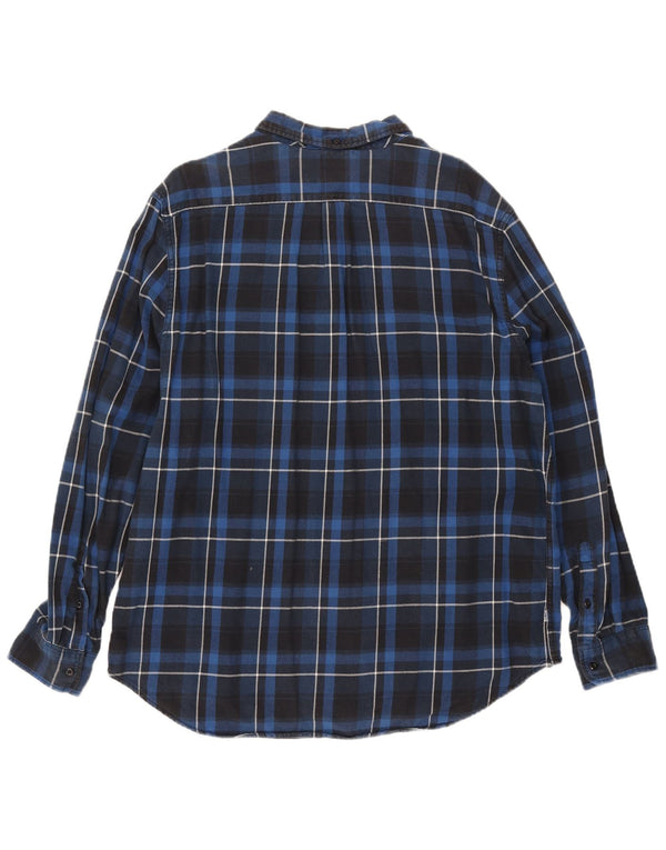 Ανδρικό πουκάμισο Levi's Slim Fit Flannel 2XL Navy Blue Check Cotton