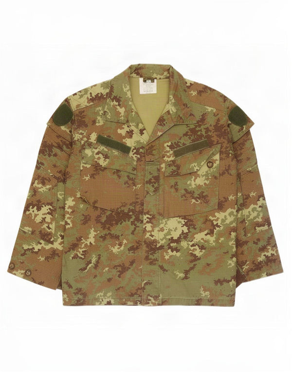 Vintage Mens Military Jacket IT 50 Large Khaki Camouflage