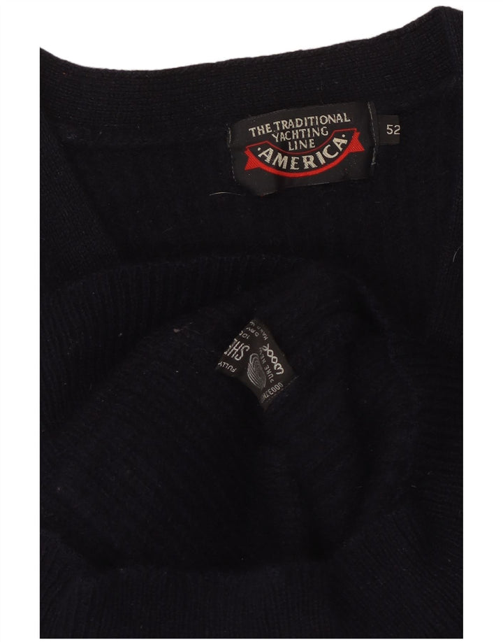 Γυναικείο πουλόβερ AMERICA Ζακέτα IT 52 2XL Navy Blue Wool