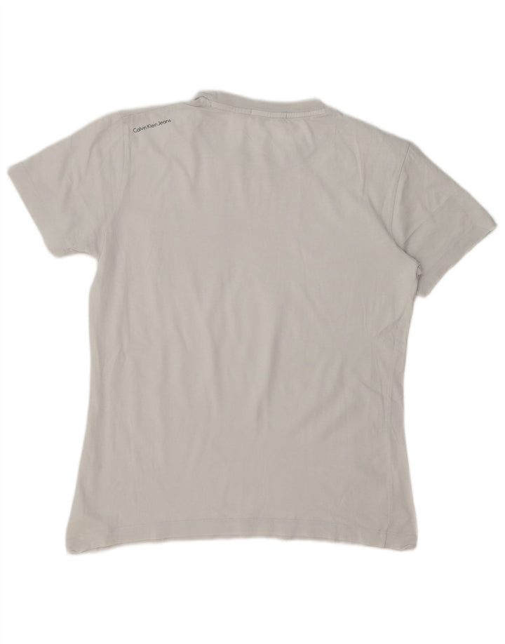 Calvin Klein Jeans Ανδρικό T-Shirt με κανονική εφαρμογή γραφικό τοπ μεσαίο λευκό