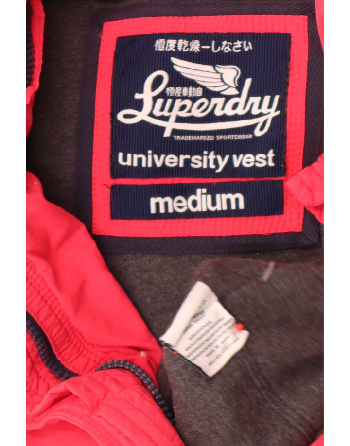 Superdry Γυναικεία Επένδυση Gilet UK 14 Μεσαίο κόκκινο βαμβακερό