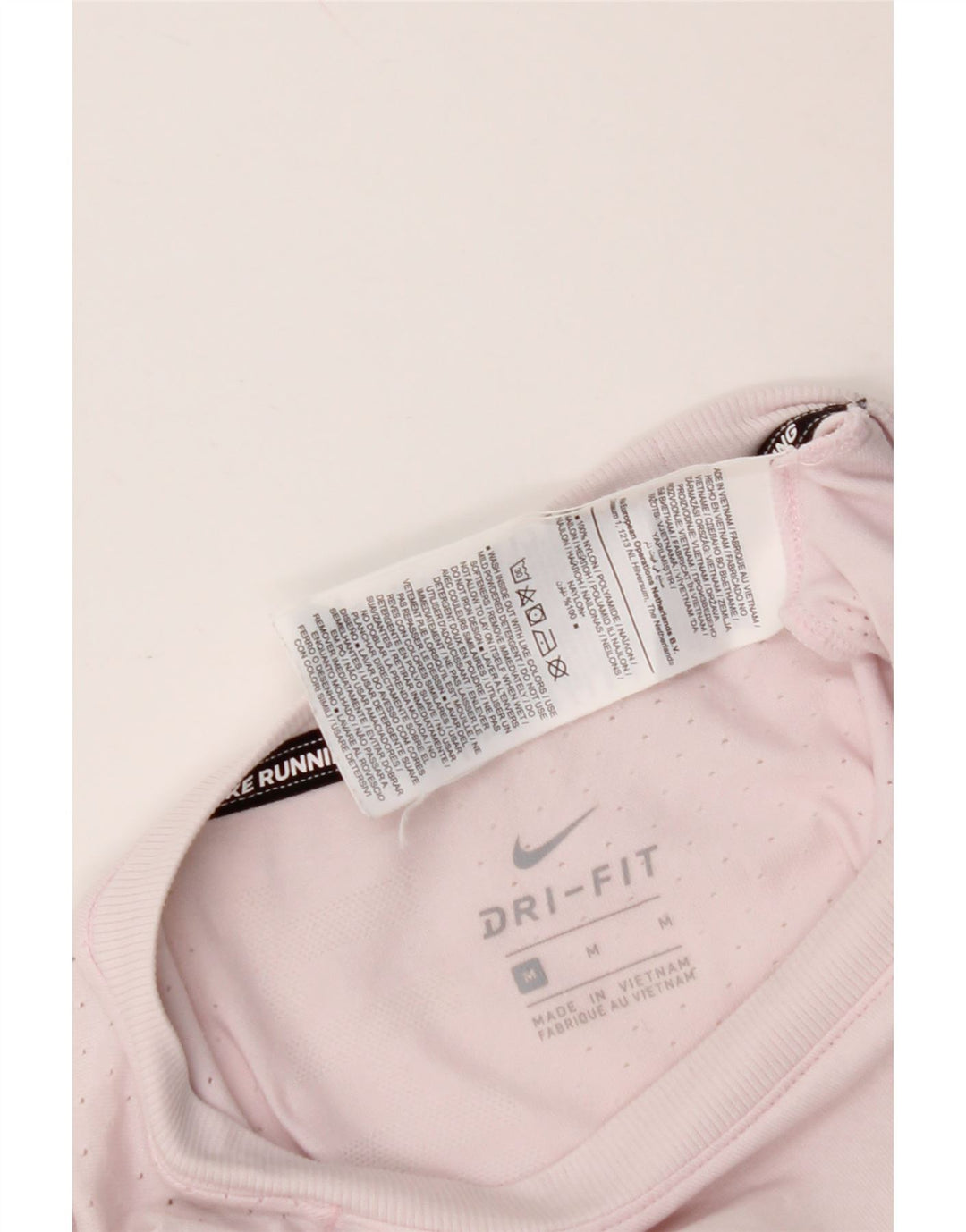 Γυναικείο T-shirt NIKE Dri Fit Top UK 12 Medium Pink Nylon