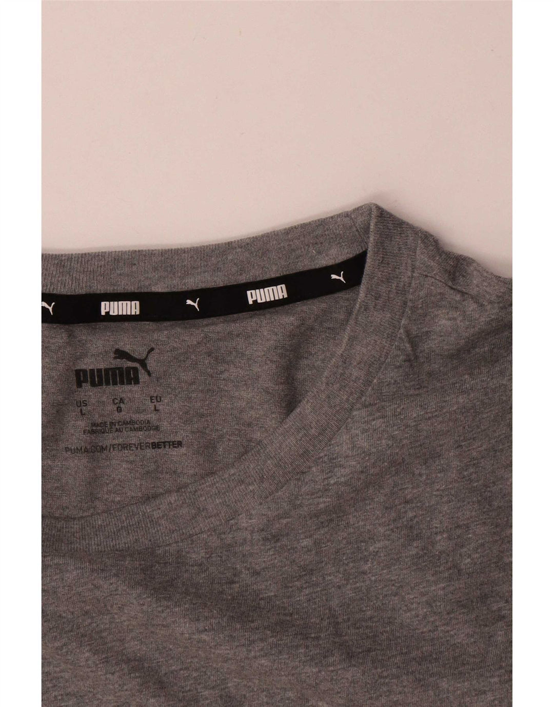 Ανδρικό γραφικό T-Shirt Puma Top Larg γκρι βαμβακερό
