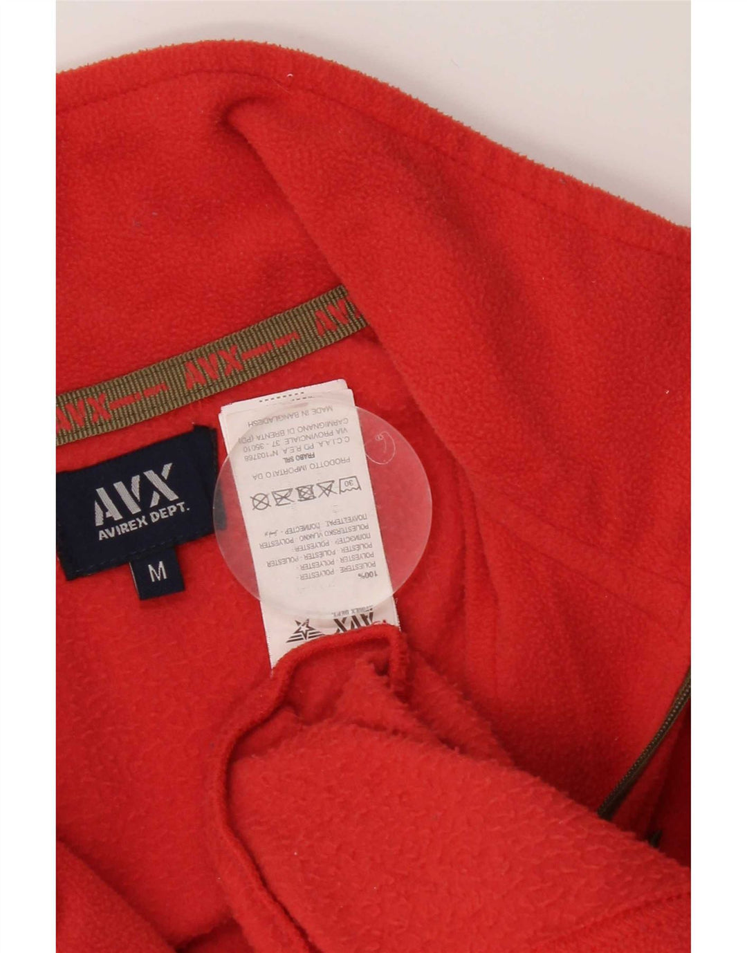 Avirex γυναικείο φερμουάρ με λαιμόκοψη Fleece UK 12 μεσαίο κόκκινο πολυεστέρας