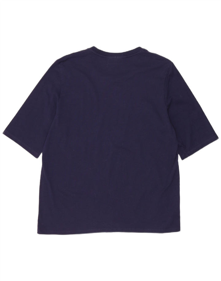 Γυναικείο T-Shirt Lacoste Top Size 44 Μεγάλο Βαμβακερό Navy Blue