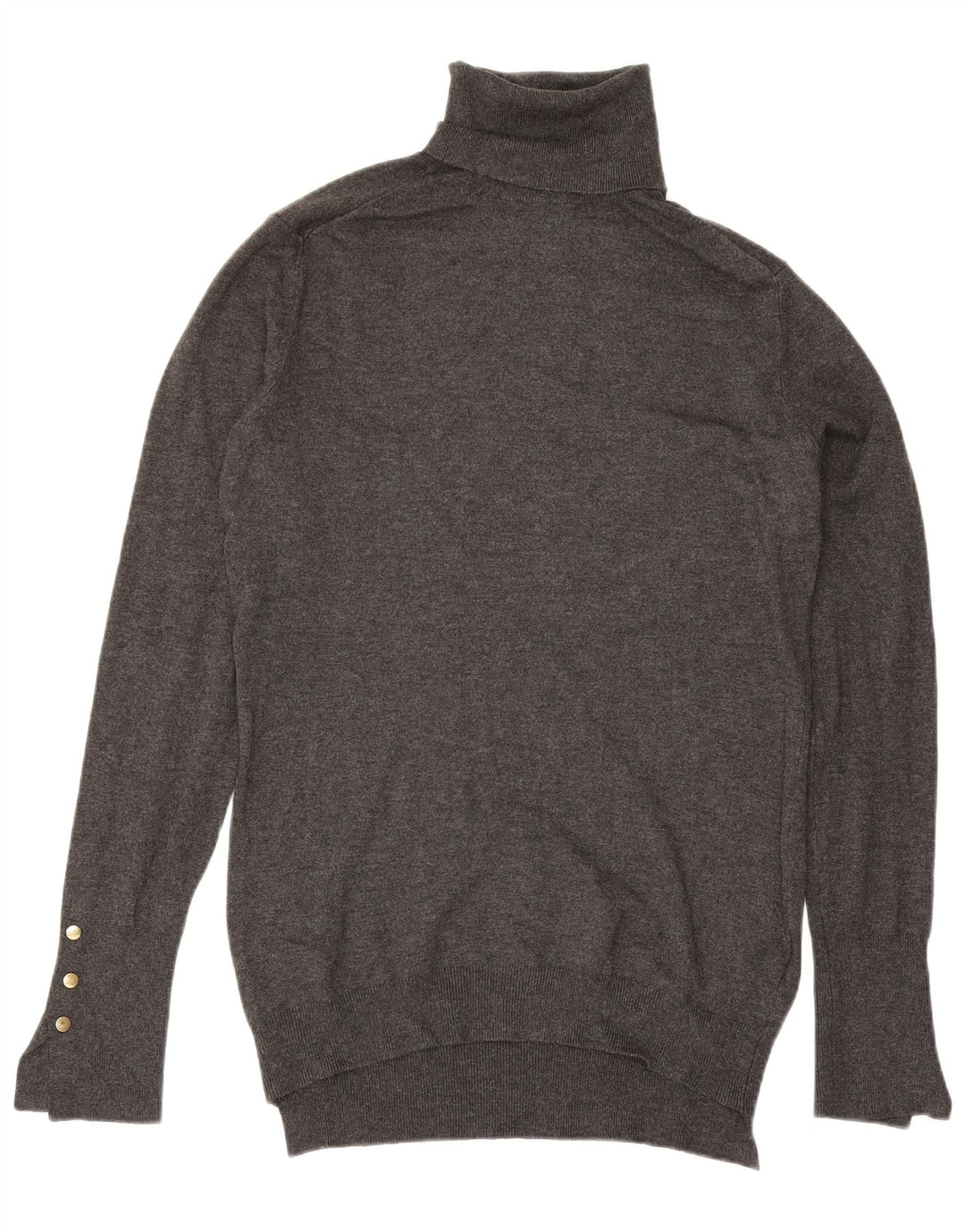 Zara Γυναικείο πουλόβερ με ρολό λαιμόκοψη UK 14 Large Grey
