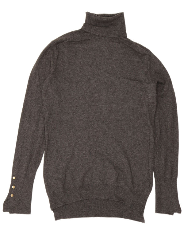 Zara Γυναικείο πουλόβερ με ρολό λαιμόκοψη UK 14 Large Grey