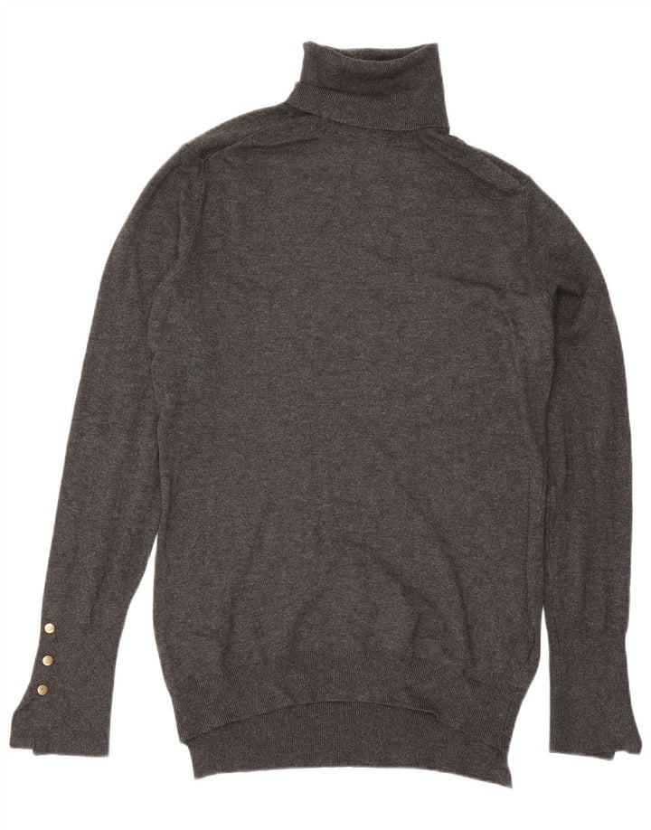 Zara Γυναικείο πουλόβερ με ρολό λαιμόκοψη UK 14 Large Grey
