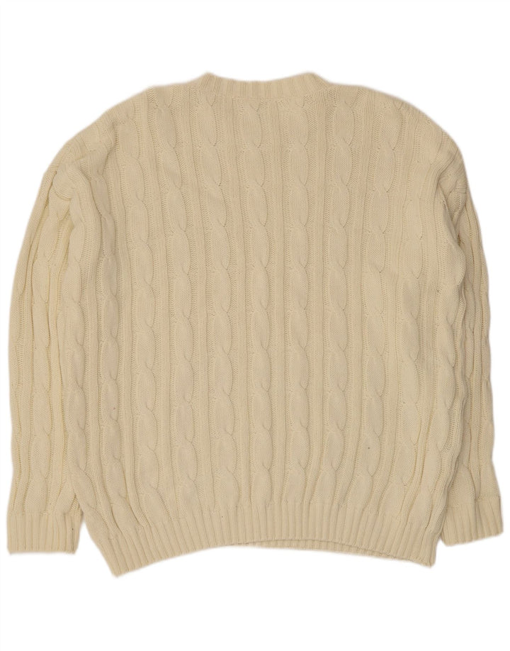 Vintage Ανδρικό πουλόβερ με λαιμόκοψη 2XL Μπεζ