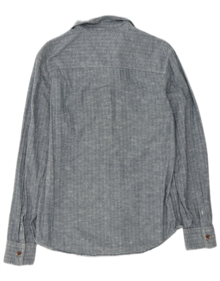 Ανδρικό πουκάμισο Penguin Heritage Slim Fit, Βαμβακερό μεσαίο μπλε ψαροκόκαλο