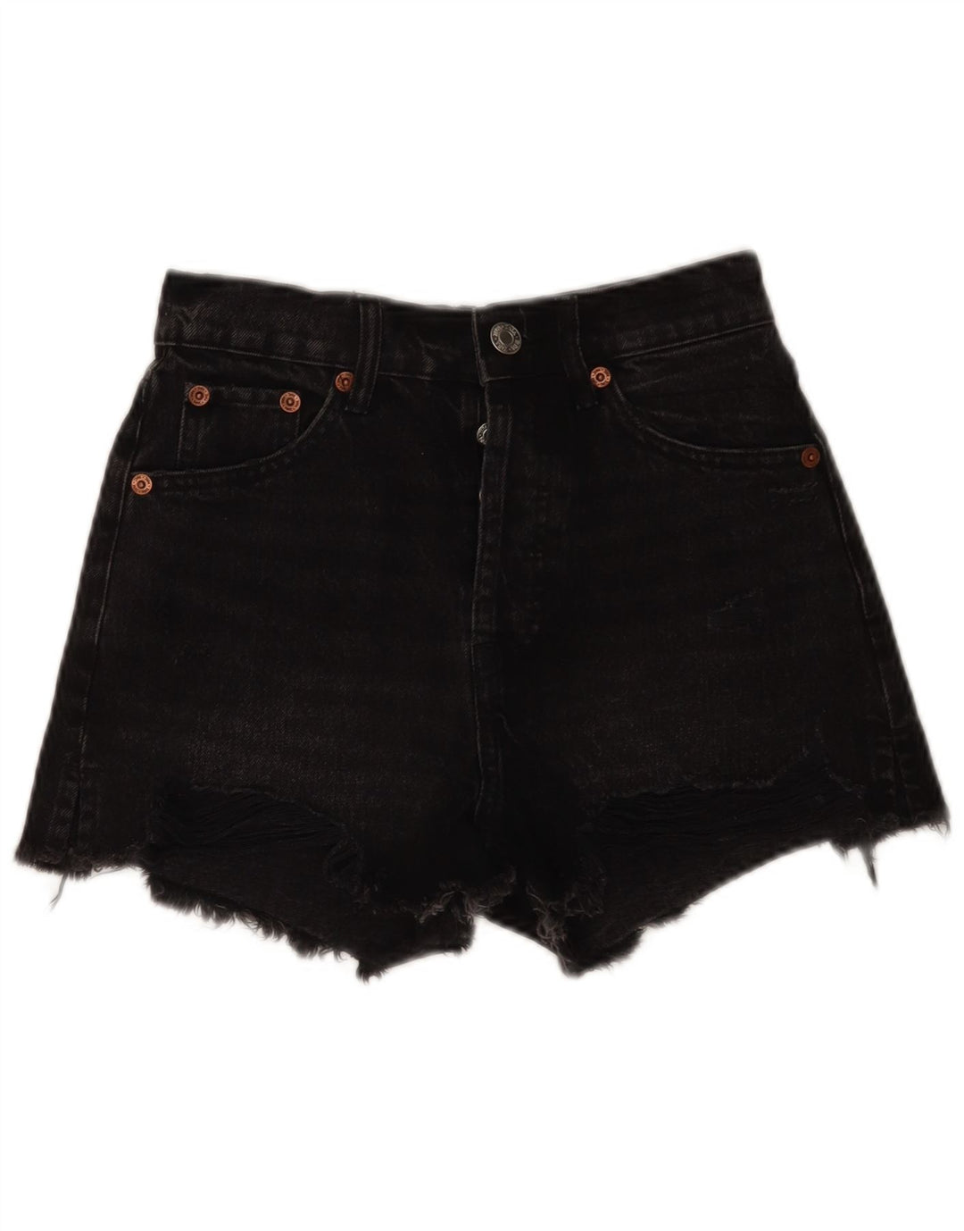 Zara Γυναικείο τζιν σορτς EU 34 2XS W24 Μαύρο