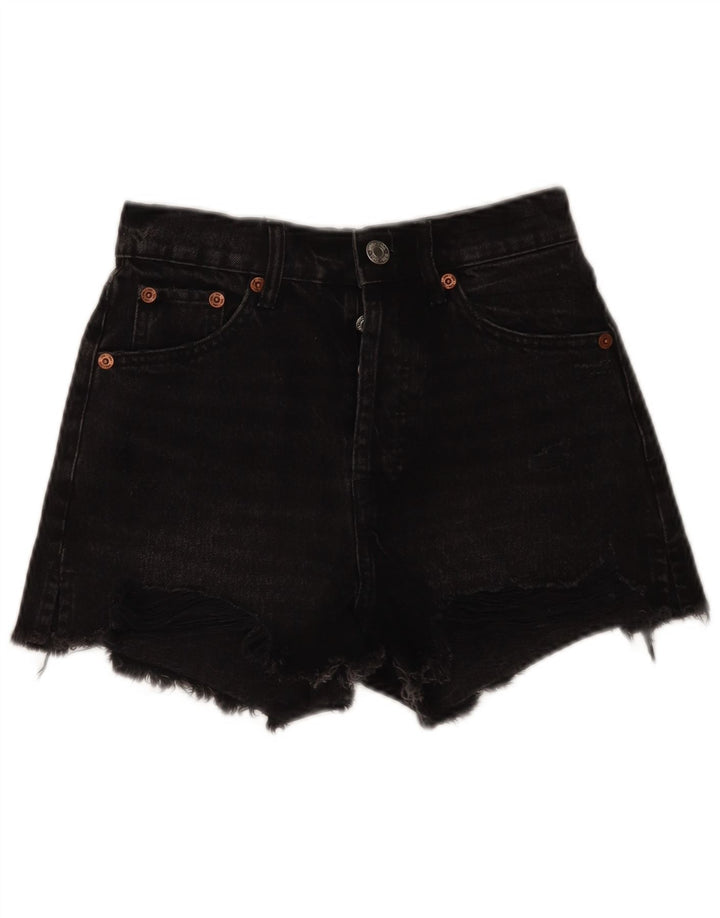 Zara Γυναικείο τζιν σορτς EU 34 2XS W24 Μαύρο