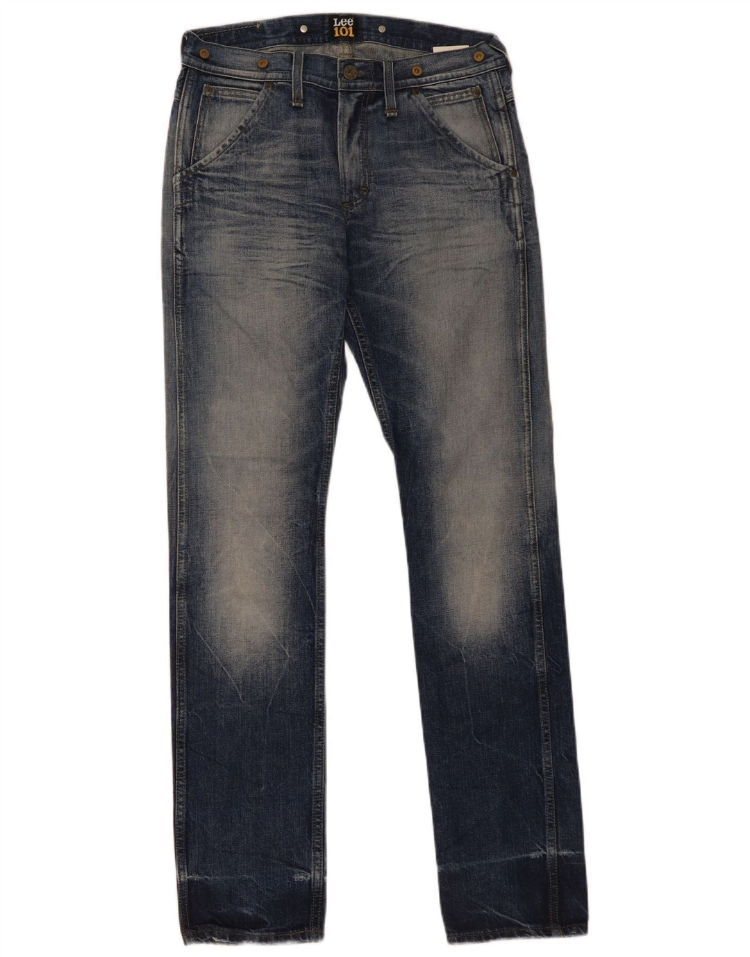 Lee Mens 101 Logger Straight Jeans W30 L34 Μπλε βαμβακερό