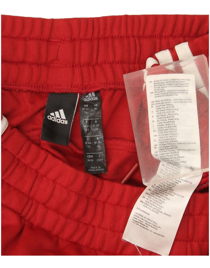 Adidas Γυναικεία φόρμα παντελόνια UK 12/14 Μεσαίο κόκκινο πολυεστέρα