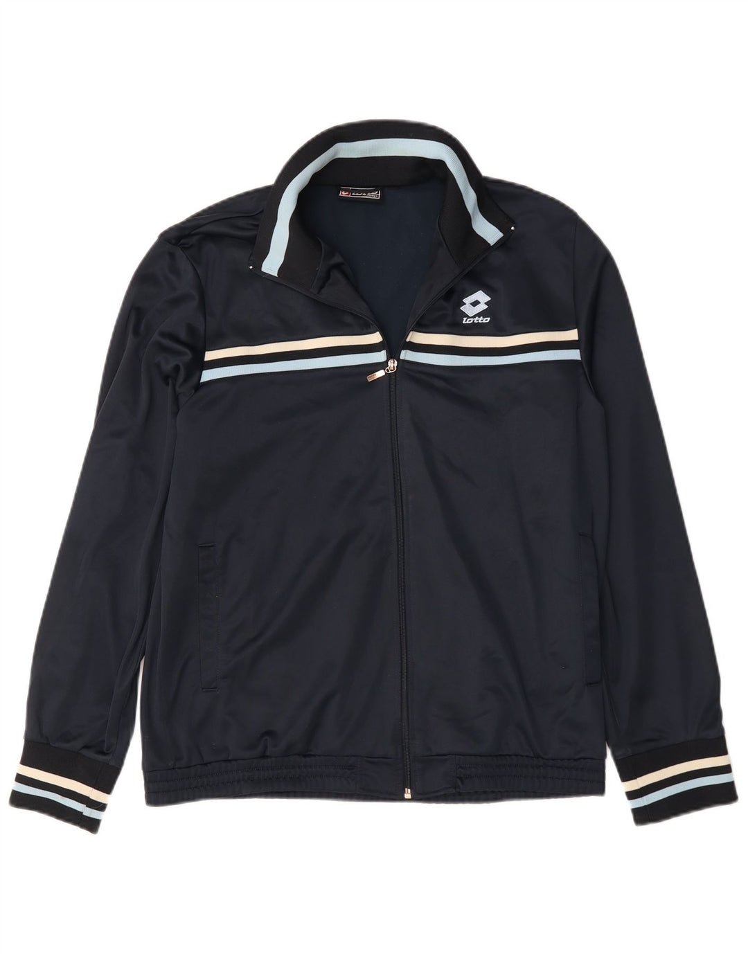 Lotto Γυναικεία αθλητική φόρμα Top Jacket UK 18 XL Navy Blue ριγέ πολυεστέρα