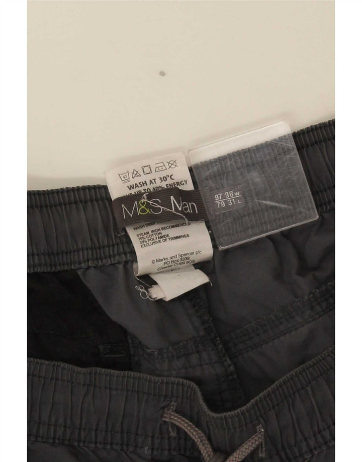 Ανδρικό ίσιο παντελόνι Marks & Spencer W38 L31 Γκρι βαμβακερό