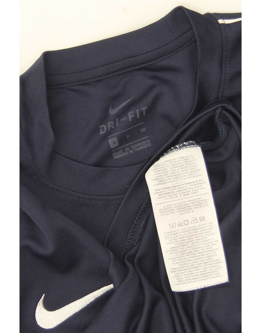 Ανδρικό μπλουζάκι Nike Dri Fit Small Small Navy Blue Polyester